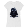 Kép 1/3 - Fehér Star Wars női hosszított póló - Darth Vader és a Halálcsillag