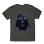 Sötétszürke Star Wars férfi rövid ujjú póló - Darth Vader és a Halálcsillag