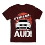 Bordó Audi férfi rövid ujjú póló - It’s not a car Audi A4