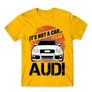 Sárga Audi férfi rövid ujjú póló - It’s not a car Audi A4