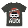 Sötétszürke Audi férfi rövid ujjú póló - It’s not a car Audi A4