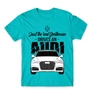 Atollkék Audi férfi rövid ujjú póló - Just the real Gentleman Audi A6