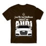 Barna Audi férfi rövid ujjú póló - Just the real Gentleman Audi A6