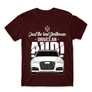 Bordó Audi férfi rövid ujjú póló - Just the real Gentleman Audi A6