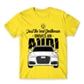 Citromsárga Audi férfi rövid ujjú póló - Just the real Gentleman Audi A6