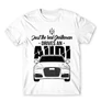 Fehér Audi férfi rövid ujjú póló - Just the real Gentleman Audi A6