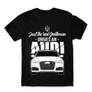 Fekete Audi férfi rövid ujjú póló - Just the real Gentleman Audi A6