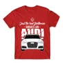 Piros Audi férfi rövid ujjú póló - Just the real Gentleman Audi A6