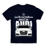 Sötétkék Audi férfi rövid ujjú póló - Just the real Gentleman Audi A6