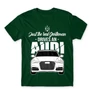 Sötétzöld Audi férfi rövid ujjú póló - Just the real Gentleman Audi A6