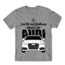 Sportszürke Audi férfi rövid ujjú póló - Just the real Gentleman Audi A6