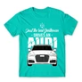 Türkiz Audi férfi rövid ujjú póló - Just the real Gentleman Audi A6
