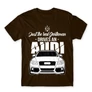 Barna Audi férfi rövid ujjú póló - Just the real Gentleman Audi A4