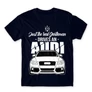 Sötétkék Audi férfi rövid ujjú póló - Just the real Gentleman Audi A4