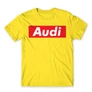Citromsárga Audi férfi rövid ujjú póló - Audi Stripe
