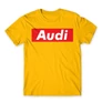 Sárga Audi férfi rövid ujjú póló - Audi Stripe