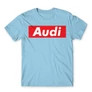 Világoskék Audi férfi rövid ujjú póló - Audi Stripe