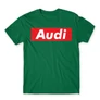 Zöld Audi férfi rövid ujjú póló - Audi Stripe