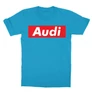 Atollkék Audi gyerek rövid ujjú póló - Audi Stripe