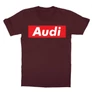 Bordó Audi gyerek rövid ujjú póló - Audi Stripe