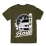 Khaki BMW férfi rövid ujjú póló - BMW E46 Badge