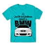Atollkék BMW férfi rövid ujjú póló - Just the real Gentleman - BMW E46