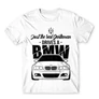 Fehér BMW férfi rövid ujjú póló - Just the real Gentleman - BMW E46