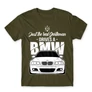 Khaki BMW férfi rövid ujjú póló - Just the real Gentleman - BMW E46