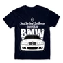 Fekete BMW férfi rövid ujjú póló - Just the real Gentleman - BMW E46
