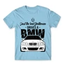Világoskék BMW férfi rövid ujjú póló - Just the real Gentleman - BMW E46