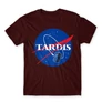 Bordó NASA férfi rövid ujjú póló - Tardis