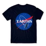 Sötétkék NASA férfi rövid ujjú póló - Tardis