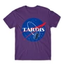 Sötétlila NASA férfi rövid ujjú póló - Tardis