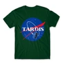 Sötétzöld NASA férfi rövid ujjú póló - Tardis