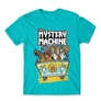 Atollkék Scooby-Doo férfi rövid ujjú póló - The Mystery Machine