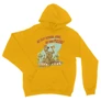 Sárga Scooby-Doo unisex kapucnis pulóver - Az élet sokkal jobb ha van pizza - Scooby