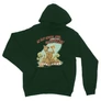 Sötétzöld Scooby-Doo unisex kapucnis pulóver - Az élet sokkal jobb ha van pizza - Scooby