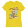 Kép 5/22 - Citromsárga Scooby-Doo női rövid ujjú póló - Az élet sokkal jobb ha van pizza - Scooby