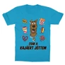 Atollkék Scooby-Doo gyerek rövid ujjú póló - Csak a kajáért jöttem