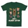 Sötétzöld Scooby-Doo gyerek rövid ujjú póló - Csak a kajáért jöttem