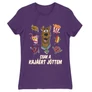 Sötétlila Scooby-Doo női rövid ujjú póló - Csak a kajáért jöttem
