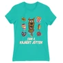 Türkiz Scooby-Doo női rövid ujjú póló - Csak a kajáért jöttem