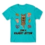 Atollkék Scooby-Doo férfi rövid ujjú póló - Csak a kajáért jöttem