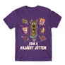 Sötétlila Scooby-Doo férfi rövid ujjú póló - Csak a kajáért jöttem