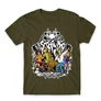 Khaki Scooby-Doo férfi rövid ujjú póló - Forest