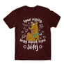 Bordó Scooby-Doo férfi rövid ujjú póló - Igazi rejtély, hogy lehetek ilyen jófej