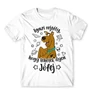 Fehér Scooby-Doo férfi rövid ujjú póló - Igazi rejtély, hogy lehetek ilyen jófej