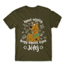 Khaki Scooby-Doo férfi rövid ujjú póló - Igazi rejtély, hogy lehetek ilyen jófej