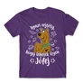 Sötétlila Scooby-Doo férfi rövid ujjú póló - Igazi rejtély, hogy lehetek ilyen jófej