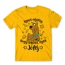 Sárga Scooby-Doo férfi rövid ujjú póló - Igazi rejtély, hogy lehetek ilyen jófej